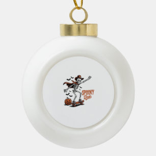 Spooky Dude Spooky Season Ceramic Ball Christmas Ornament