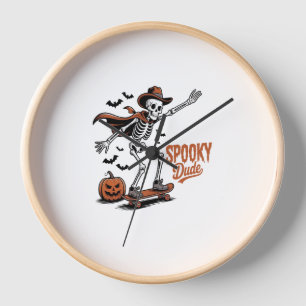 Spooky Dude Spooky Season Clock