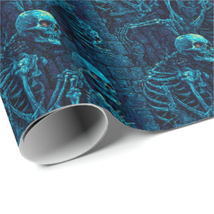 Spooky Dungeon Skeleton D&D Undead Wrapping Paper