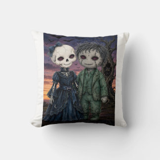 Spooky Duo Dusk Throw Pillow