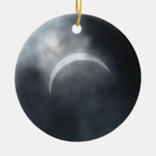 Spooky Eclipse Storm Clouds 2017 Ceramic Ornament
