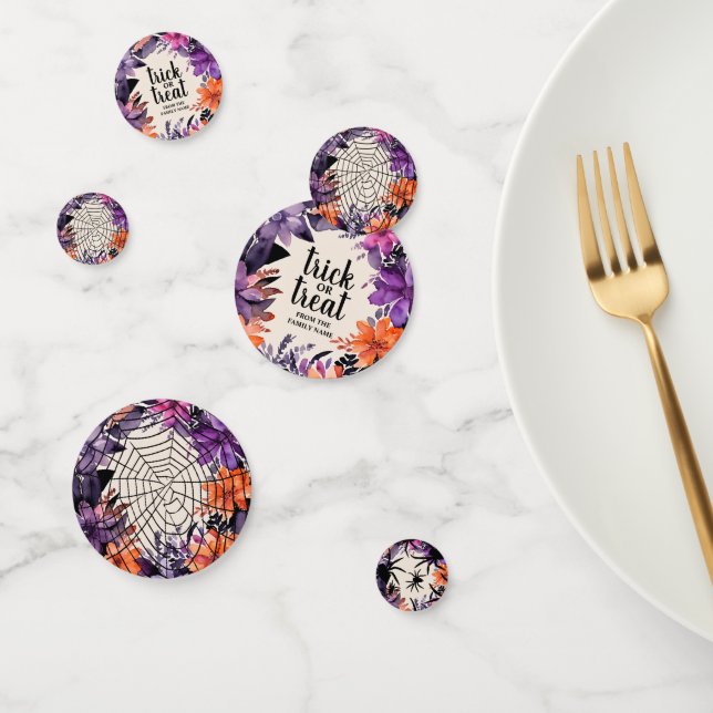 Spooky Elegance Halloween Floral Wreath Collection Confetti (Group)