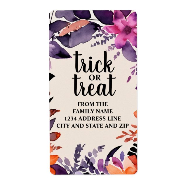 Spooky Elegance Halloween Floral Wreath Collection Label (Front)