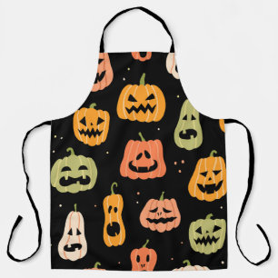 Spooky Elegance: Halloween Pumpkin Art Apron