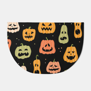 Spooky Elegance: Halloween Pumpkin Art Doormat