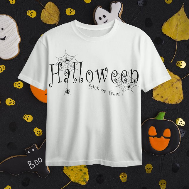 Spooky Elegance: Halloween Spider Web Design T-Shirt (Creator Uploaded)