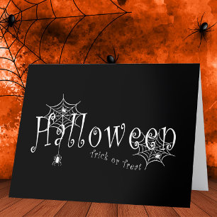 Spooky Elegance: Halloween Spider Web Design Thank You Card