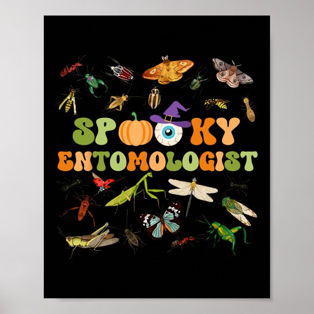 Spooky Entomology Collection Insect Species Bug Ha Poster (Front)