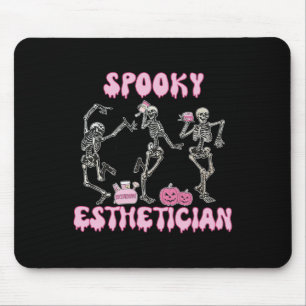 Spooky Esthetician Halloween Skeleton Skin Therapi Mouse Pad