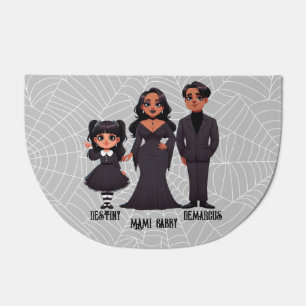Spooky Ethnic Family Cute Halloween Doormat