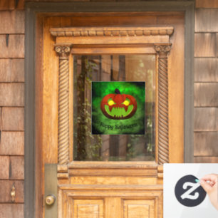 Spooky Evil HalloweenPumpkin Window Cling
