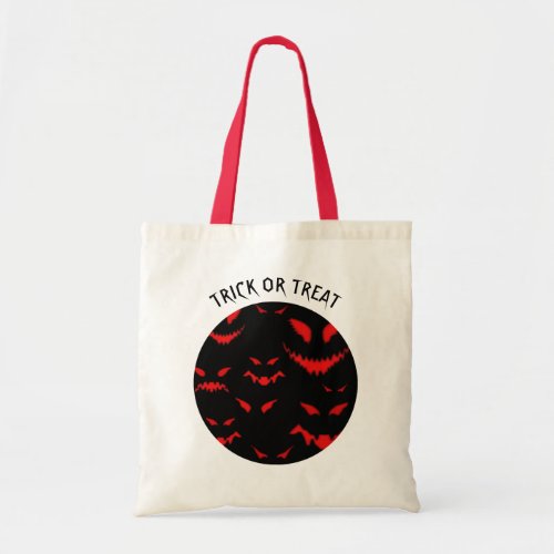 Spooky Evil Red Faces Trick or Treat Halloween