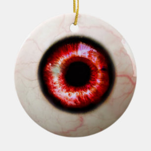 Spooky Eyeball Ceramic Ornament