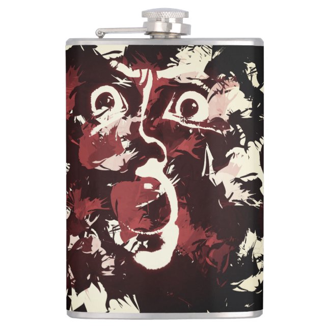 spooky face flask (Front)