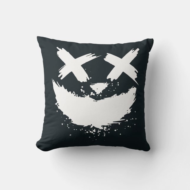 Spooky Face in a Halloween Throw Pillow (Front)