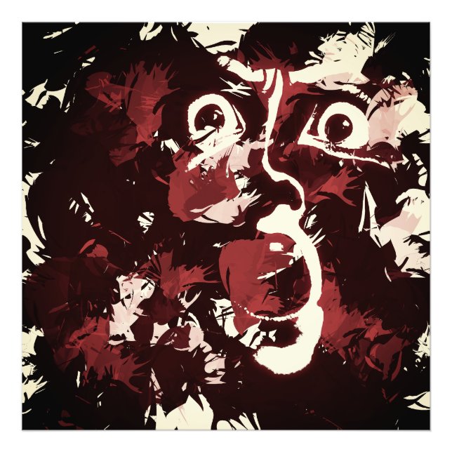spooky face photo print (Front)