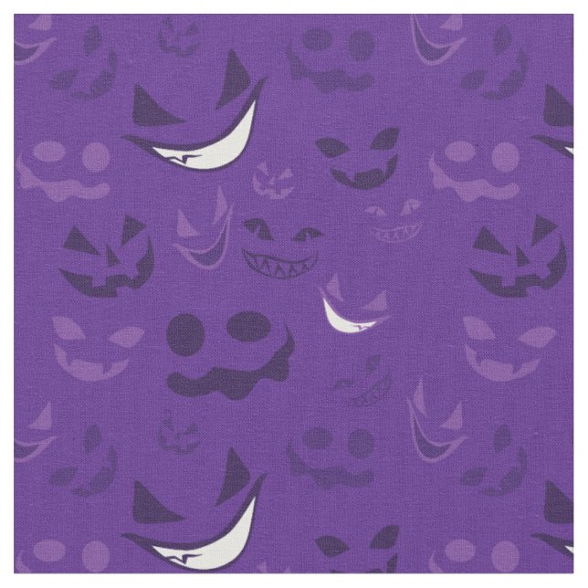 Spooky Faces Fabric (Close Up)