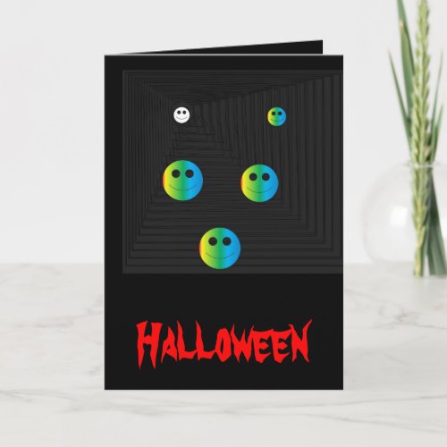 Spooky Faces Halloween card