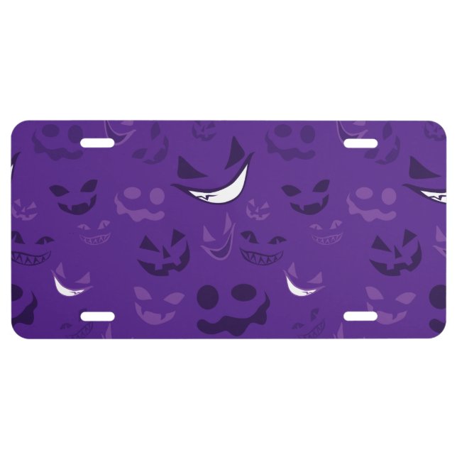 Spooky Faces License Plate (Front)