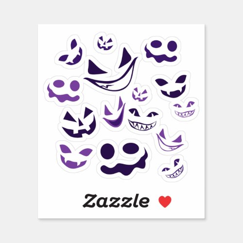 Spooky Faces Sticker