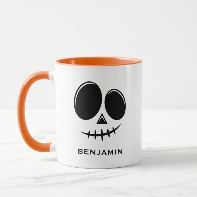 Spooky Fall Halloween Pumpkin Mug (Left)