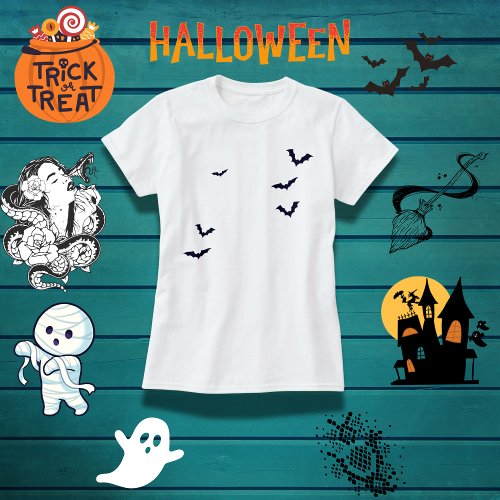 Spooky Family Bats Halloween T_Shirt