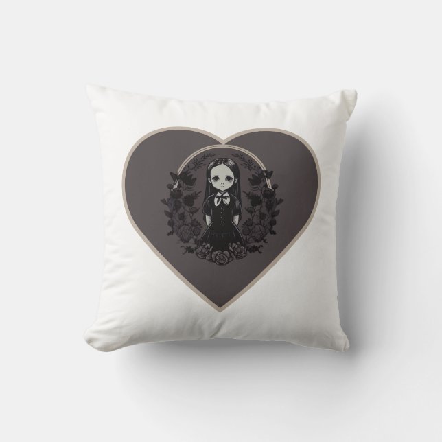 "Spooky family" collection Throw Pillow (Front)