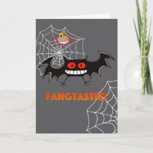 Spooky Fangtastic Halloween Party Card