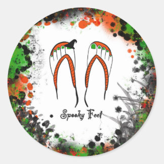 Spooky Feet Badge Classic Round Sticker
