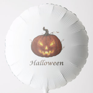 Spooky Fiery Jack-o'-Lantern Halloween Pumpkin Balloon