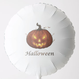Spooky Fiery Jack-o'-Lantern Halloween Pumpkin Balloon