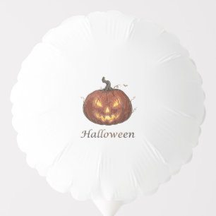 Spooky Fiery Jack-o'-Lantern Halloween Pumpkin Balloon