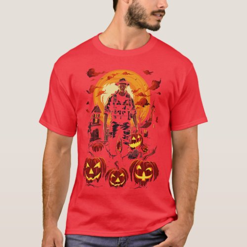 Spooky Firefighter Halloween Scary Fireman Gear 1 T_Shirt