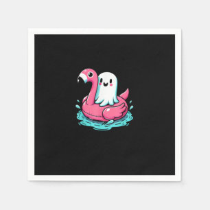 Spooky Flamingo Funny Spooky Summer Summerween Napkins