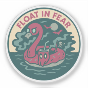 Spooky Flamingo Pirate Fun Sticker
