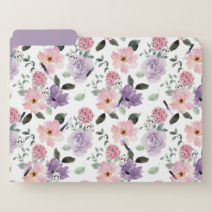 Spooky Floral Horror Hockey Mask File Folders