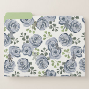 Spooky Floral Voodoo Doll File Folders