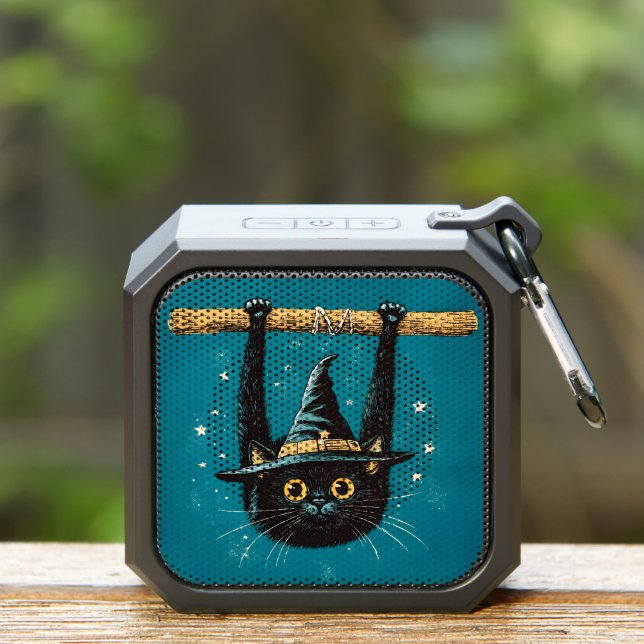Spooky Flying Black Cat Witch Bluetooth Speaker (Insitu(Outdoor))