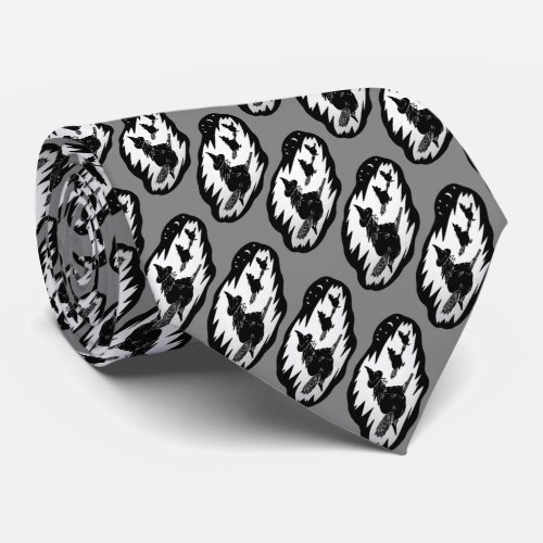 spooky flying witches on broomsticks halloween tie