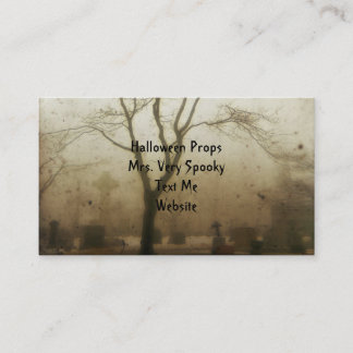 Spooky Fog Graveyard Business Card