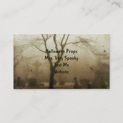 Spooky Fog Graveyard Business Card