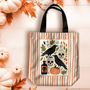 Spooky Folk Art Festive Halloween Tote Bag