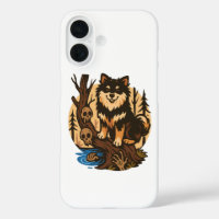 Spooky Forest Dog with Skulls Horror Art