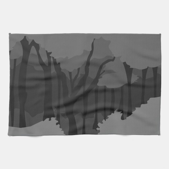 Spooky Forest Kitchen Towel (Horizontal)