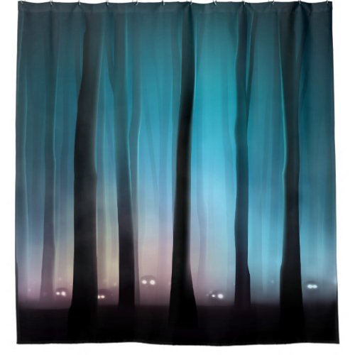 Spooky Forest Monsters Shower Curtain