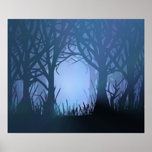 Spooky forest poster