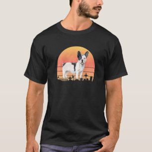 Spooky French Bulldog Black And White Pup Hallowee T-Shirt