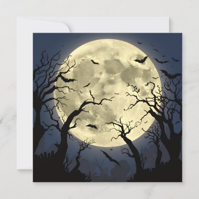 Spooky Full Moon Invitation (Front)