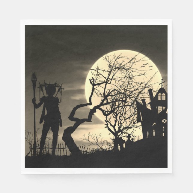 Spooky Full Moon  Napkins (Front)