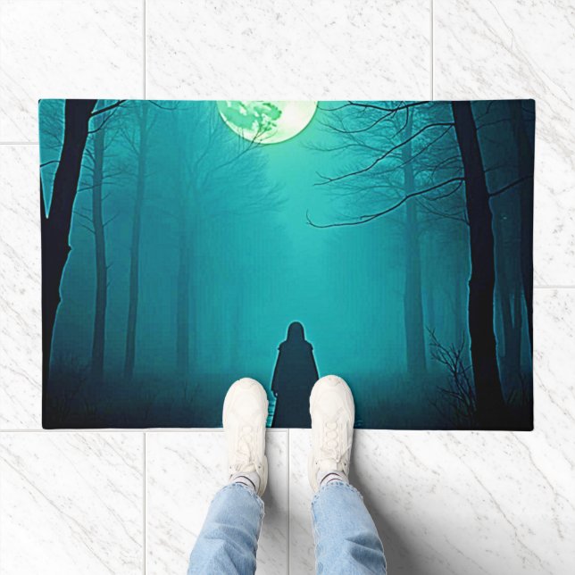 Spooky Full Moon Night Design Doormat (Indoor)